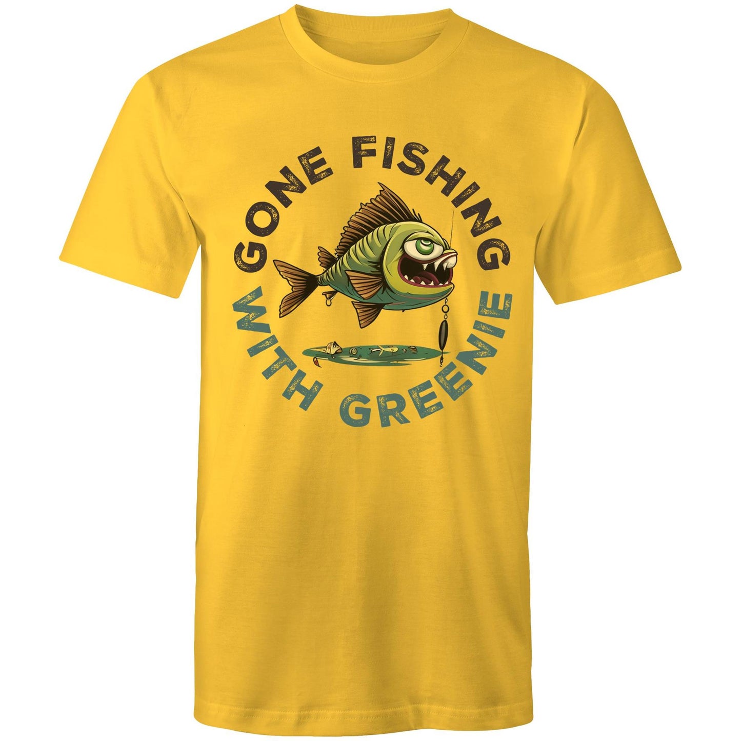 Mens Gone Fishing comfy tshirt