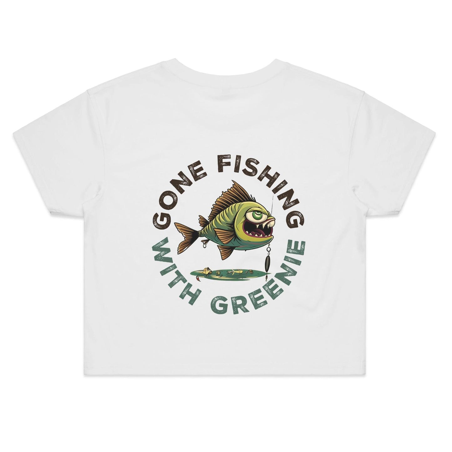 Gone Fishing Women's Crop Tee