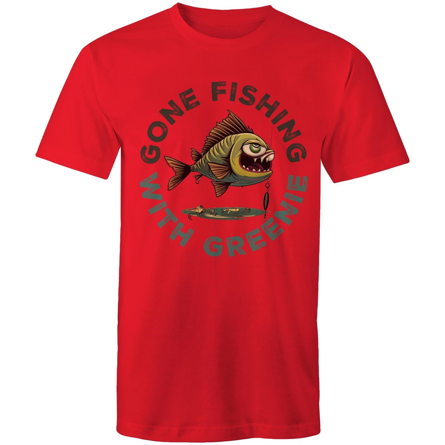 Mens Gone Fishing comfy tshirt