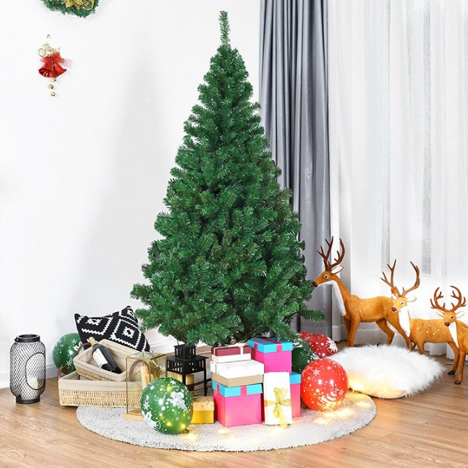 Lush Artificial Christmas Tree - Premium Green PVC Holiday Pine with Stand(120-240T)